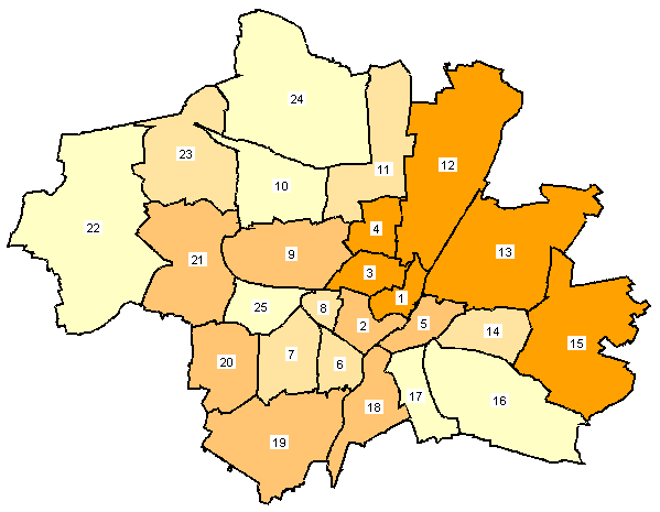 Stadtbezirkskarte