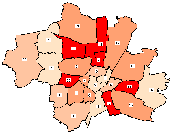 Stadtbezirkskarte