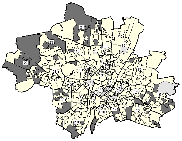 Stadtbezirkskarte