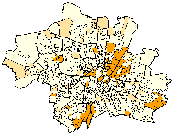 Stadtbezirkskarte