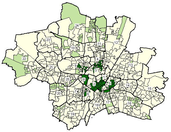 Stadtbezirkskarte