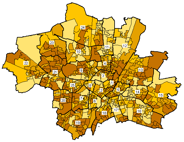 Stadtbezirkskarte