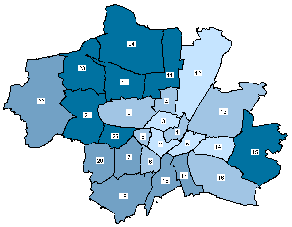 Stadtbezirkskarte