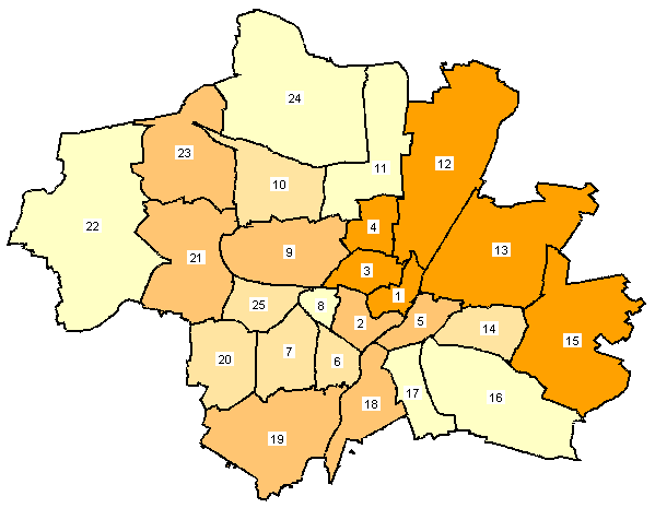 Stadtbezirkskarte