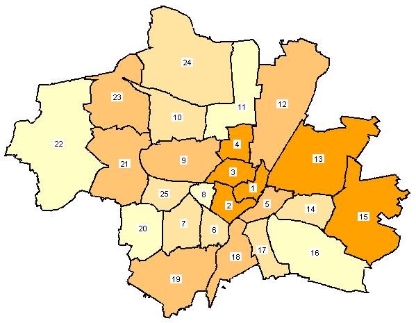 Stadtbezirkskarte