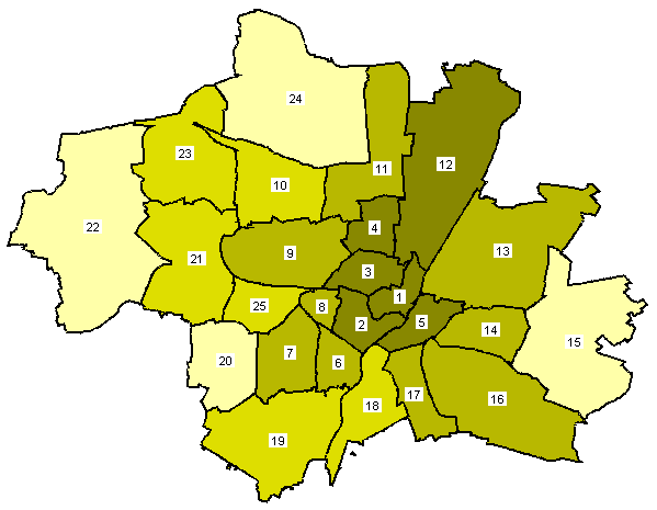 Stadtbezirkskarte