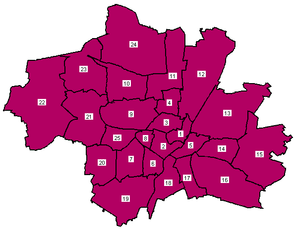 Stadtbezirkskarte