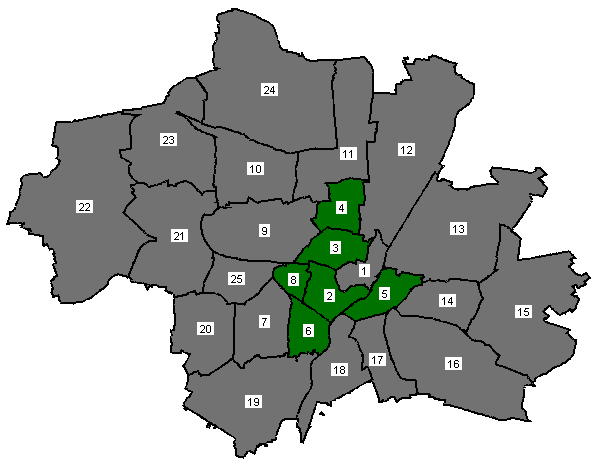 Stadtbezirkskarte