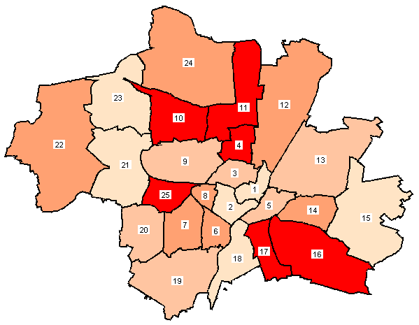Stadtbezirkskarte