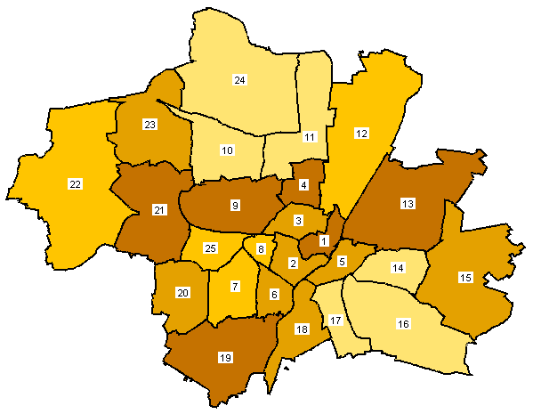 Stadtbezirkskarte