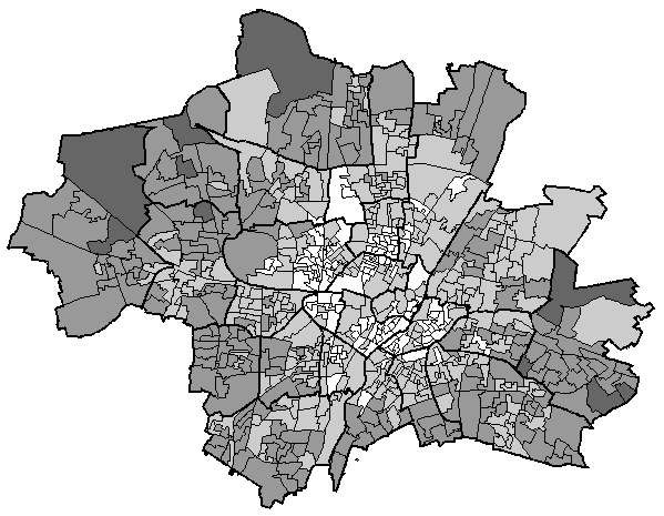 Stimmbezirke mit Stadtbezirks Grenzen