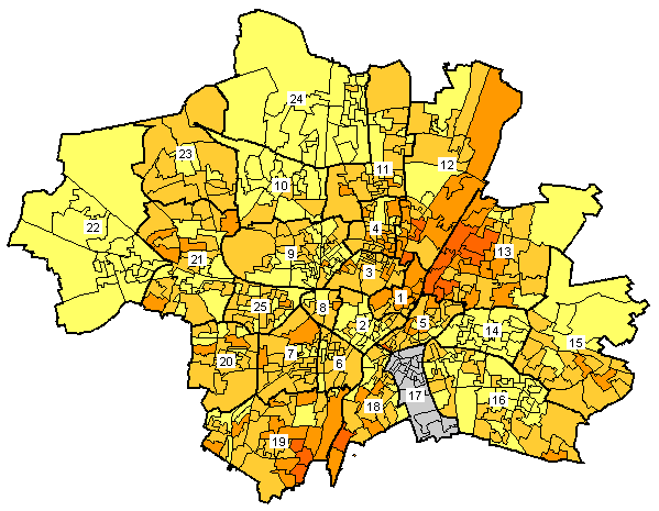 Stadtbezirks Grenzen