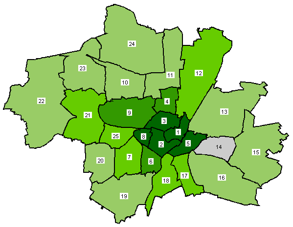 Stadtbezirkskarte