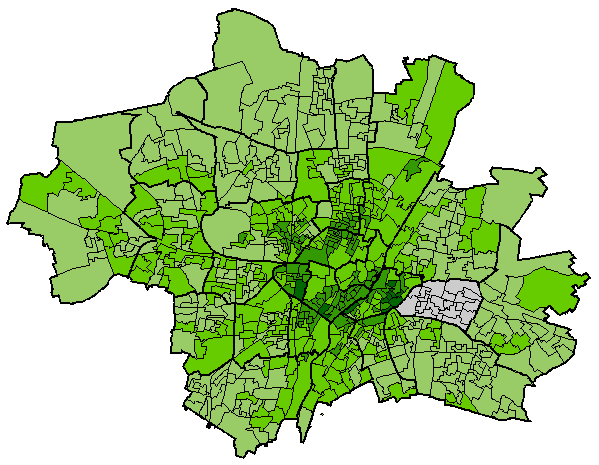Stadtbezirks Grenzen