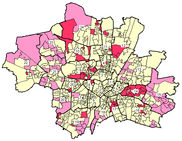Stadtbezirkskarte