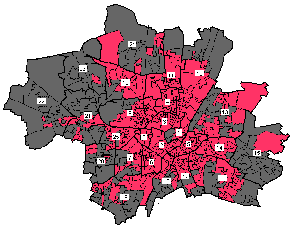 Stadtbezirkskarte