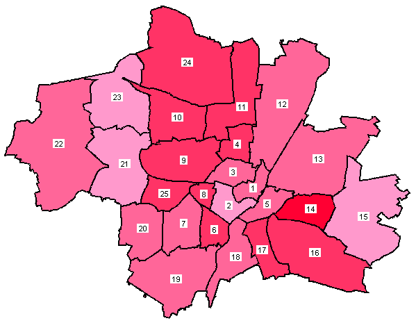 Stadtbezirkskarte