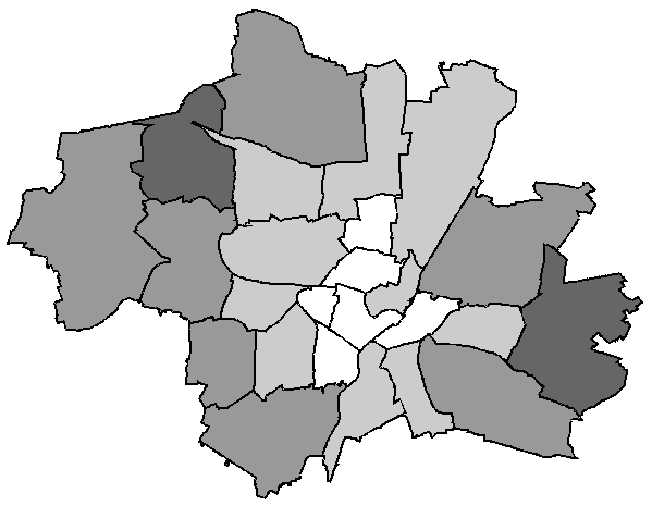 Stadtbezirkskarte