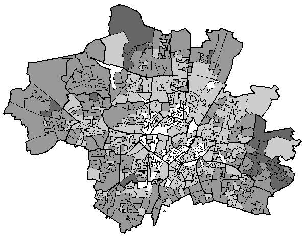 Stimmbezirke mit Stadtbezirks Grenzen