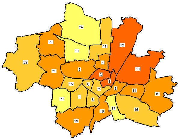 Stadtbezirkskarte