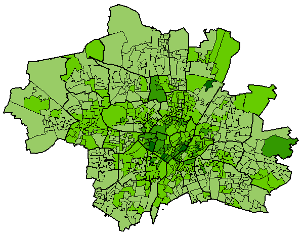 Stadtbezirks Grenzen