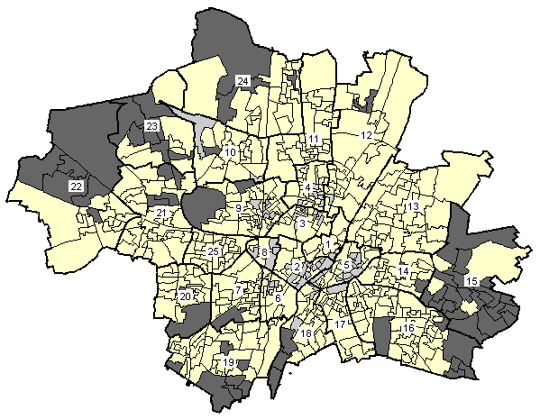Stadtbezirkskarte