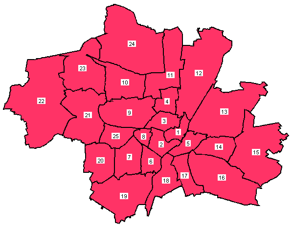 Stadtbezirkskarte