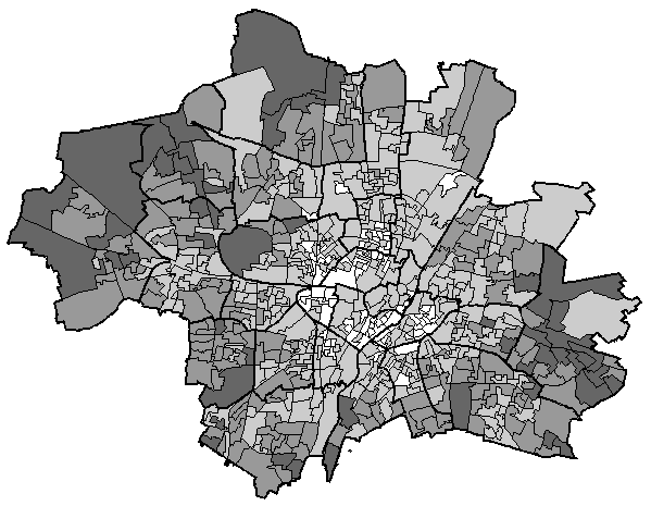 Stimmbezirke mit Stadtbezirks Grenzen