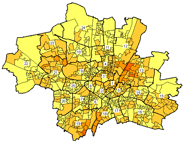 Stadtbezirks Grenzen