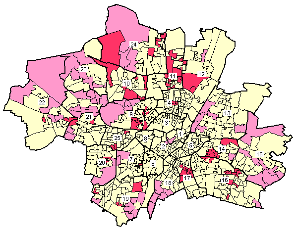 Stadtbezirkskarte