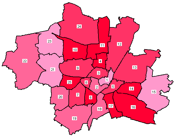 Stadtbezirkskarte