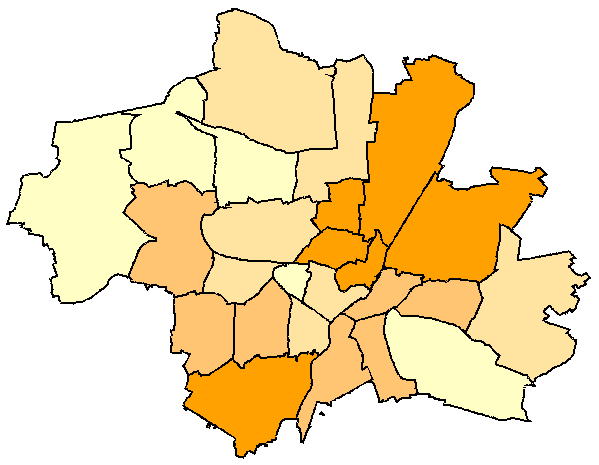 Stadtbezirkskarte