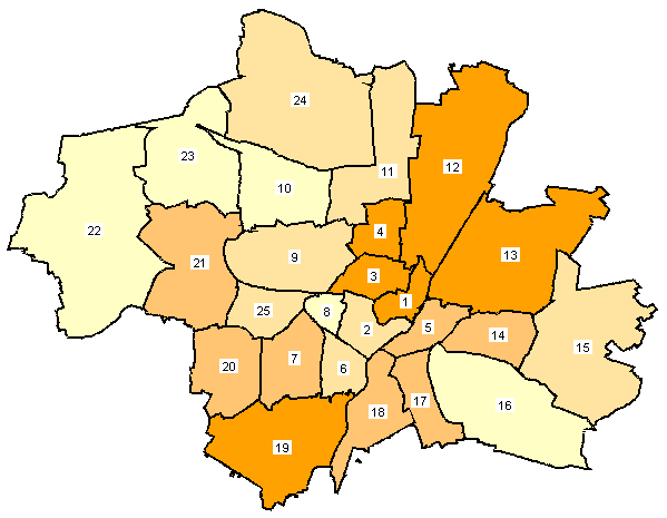 Stadtbezirkskarte