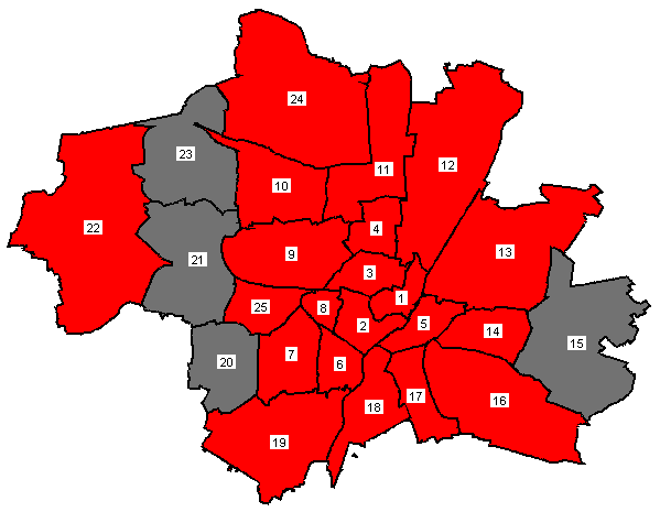 Stadtbezirkskarte