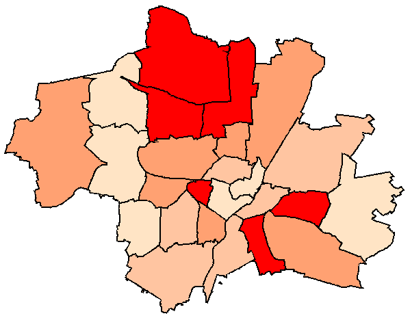 Stadtbezirkskarte