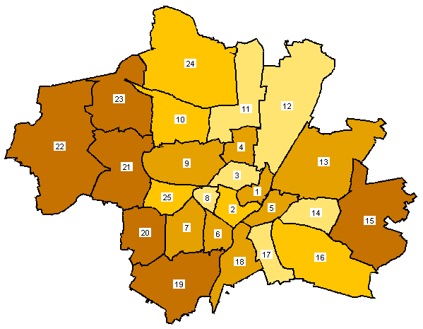 Stadtbezirkskarte