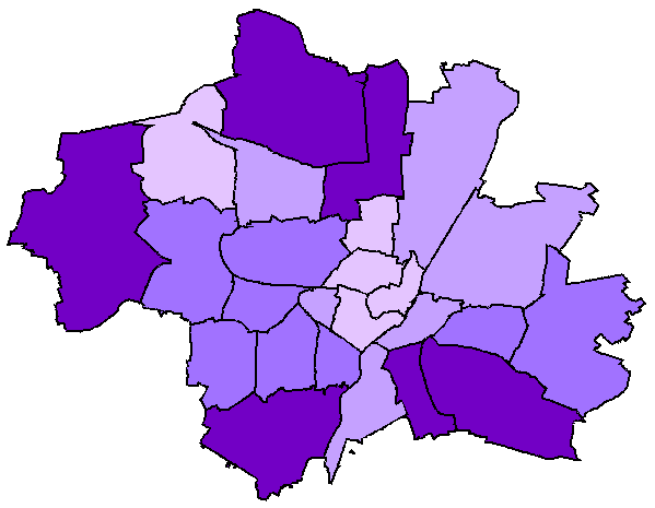 Stadtbezirkskarte