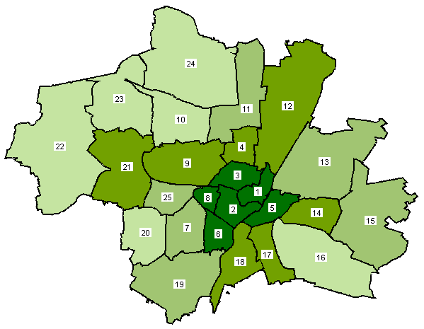 Stadtbezirkskarte