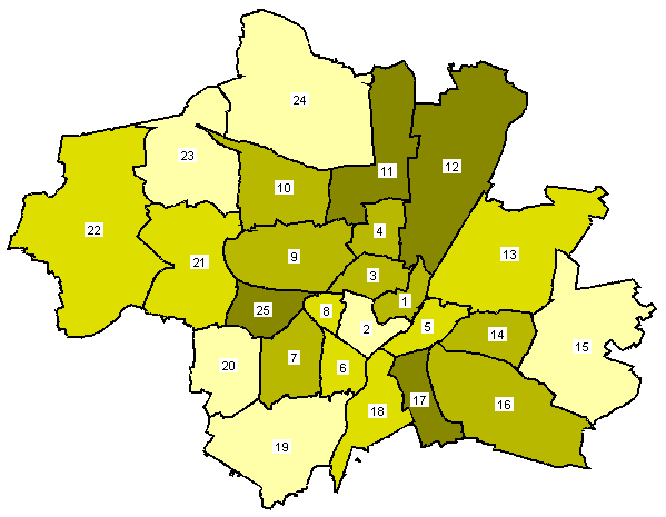 Stadtbezirkskarte