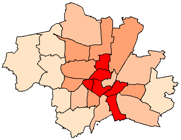 Stadtbezirkskarte