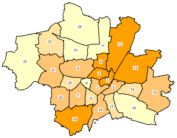 Stadtbezirkskarte