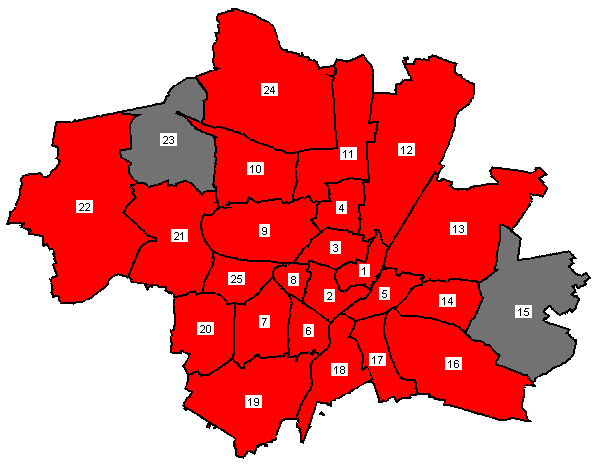 Stadtbezirkskarte